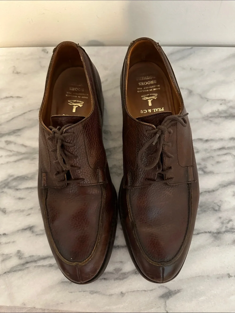 Peal & Co for Brooks Brothers Split Toe Brown Derbies 9.5D men’s